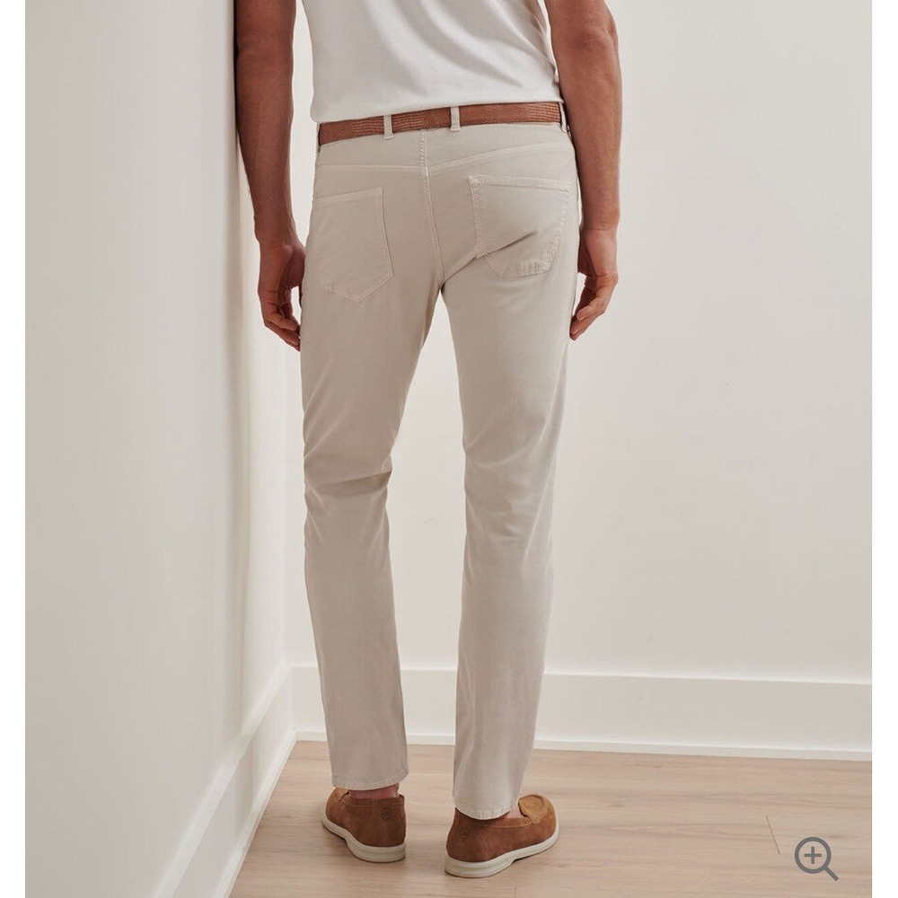 Peter Millar Crown 44X34 Crafted Wayfare 5 Pocket Pants Classic Stone $218 NEW - Picture 3 of 12